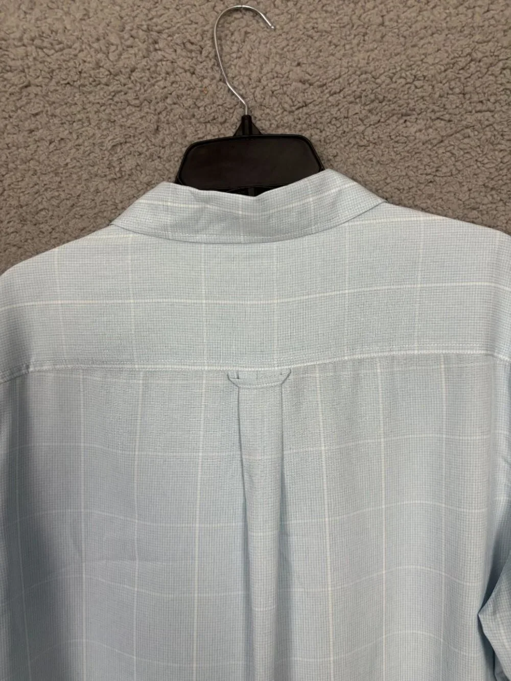 G.H. Bass Mens Light Blue Short-Sleeve Plaid Button-Up Shirt Size L New With Tag - Picture 4 of 8